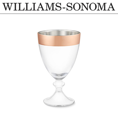 [해외][윌리엄 소노마] Copper Rim Goblet, Set of 4
